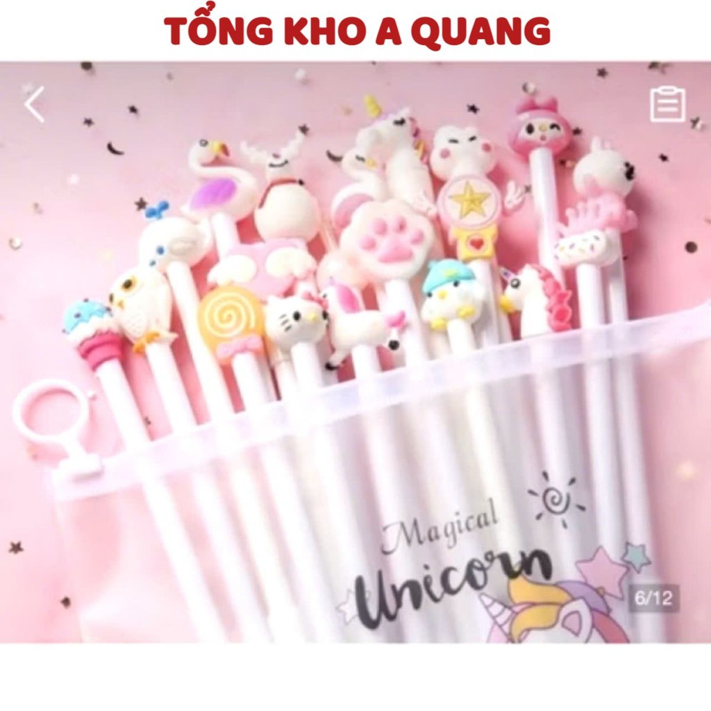 Combo 20 bút bi đầu hình thú tặng kèm túi zip - SET BÚT BI ĐẦU THÚ MÃ: BUTBIDAUTHU89