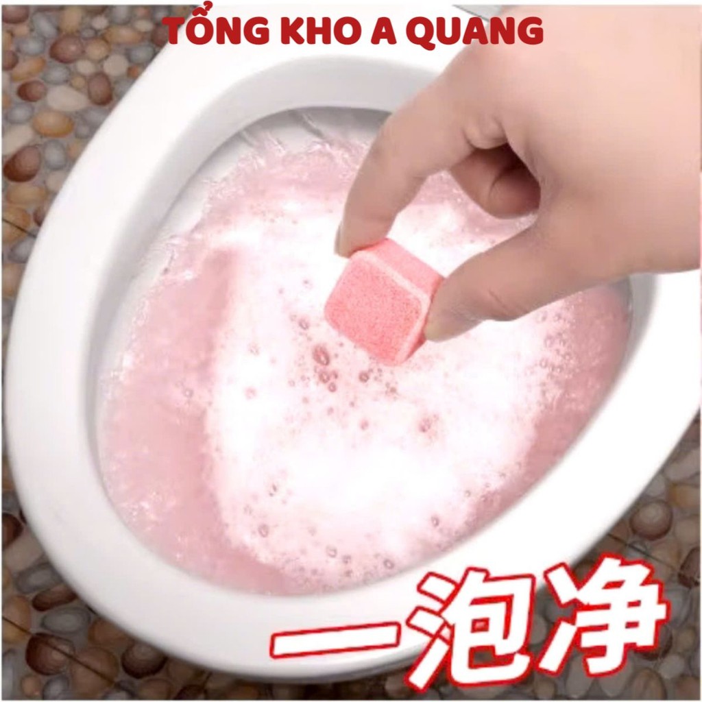 HỘP 12 VIÊN TẨY & KHỦ MÙI BỒN CẦU MÀU HỒNG. Hộp 12 viên thả bồn Nhật Bản khử khử mùi hương hoa anh đào-KHUMUIBONCAU