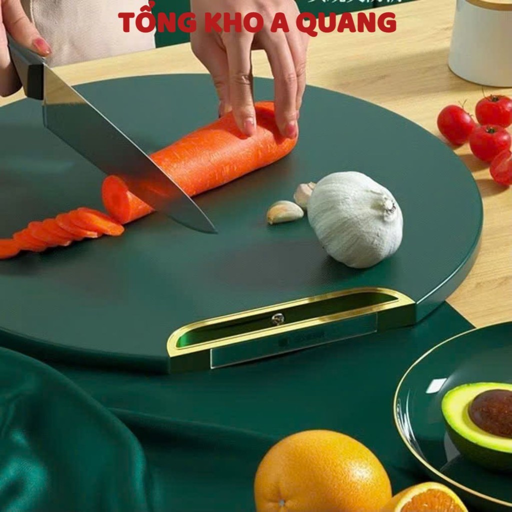 (COMBO 2) Thớt TRÒN XANH PE kháng khuẩn chống trượt, chống nấm mốc, THỚT NHỰA KHÁNG KHUẨN SIZE 32 - MÃ: THOTNHUA