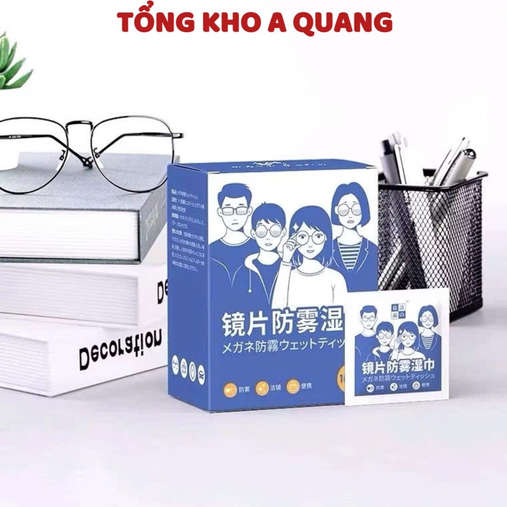 Hộp 100 Khăn Lau Nano Chống Bám Hơi Nước, Lau Sạch Bụi Bản, Khử Khuẩn, Chống Nhờn, HỘP KHĂN LAU KÍNH: KHANLAUKINH
