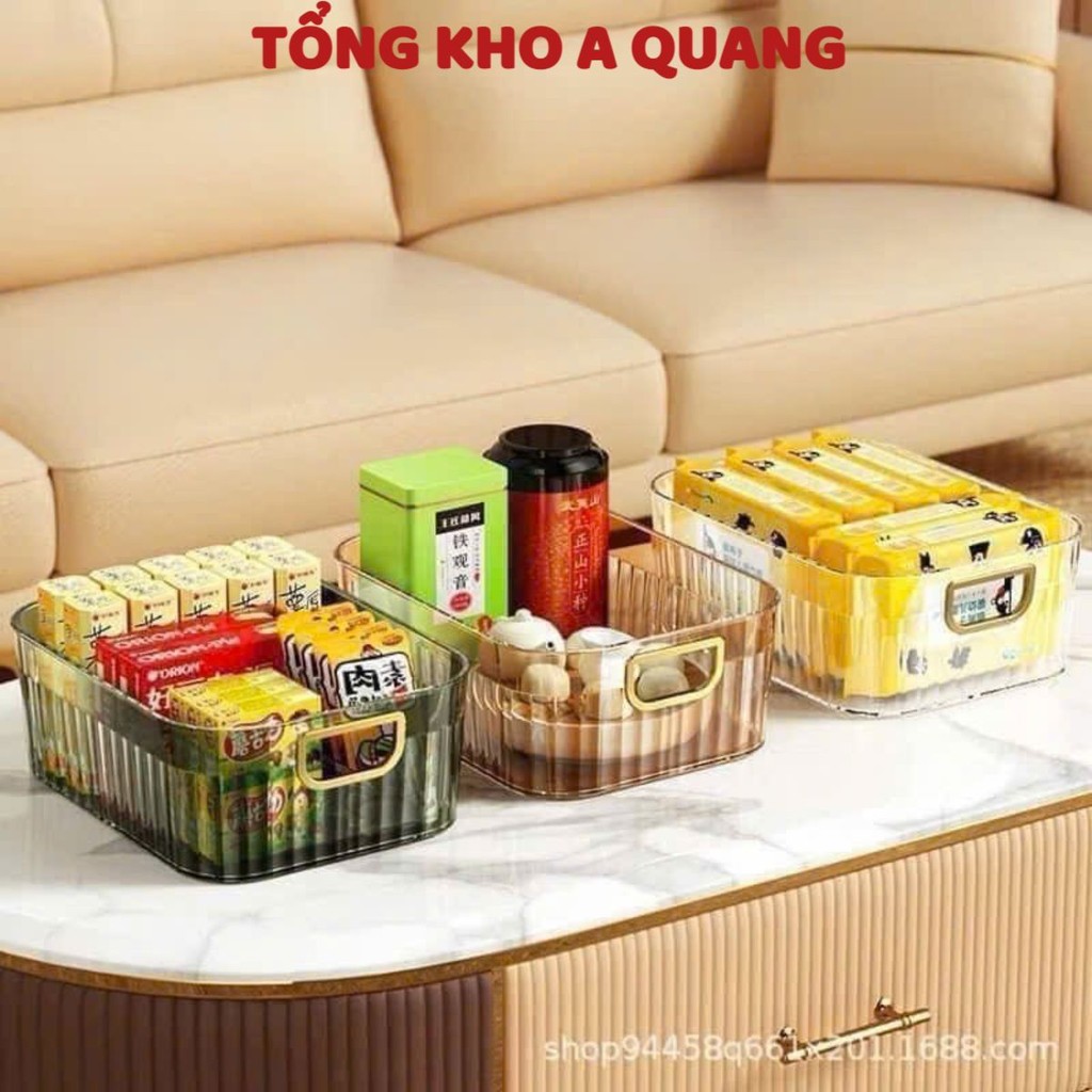 Khay Đựng Đồ Trong Suốt Kiểu Dáng Sang Trọng, KHAY NHỰA ĐỂ BÀN ĐA NĂNG SIZE TO - MÃ: KHAYDUNGDO54