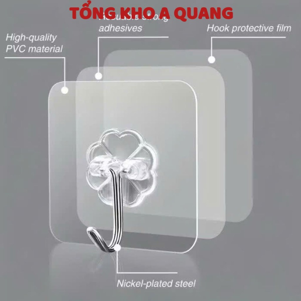 [COMBO 10] MÓC DÁN TƯỜNG TRONG SUỐT, Móc Dán Tường Chịu Lực Tốt Treo Tường Chắc Chắn Dán Siêu Dính - MOCDAN89