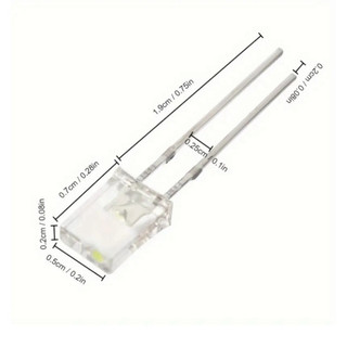[Giá sỉ] (50C) LED vuông 2x5x7mm màu (đỏ/trắng/vàng/xanh lá)