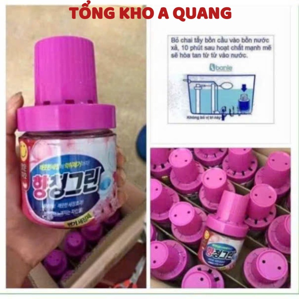 Cốc Tẩy Vệ Sinh Bồn Cầu Hàn Quốc 380g, Công Nghệ Độc Quyền Đánh Bay Vi Khuẩn và chống ố vàng- MÃ: TAYBONCAU68