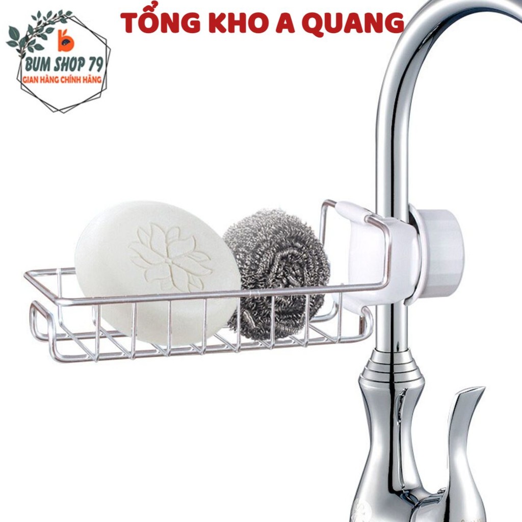 Khay Inox Gắn Vòi Rửa Bát, Giá Inox Thép Không Rỉ Treo Vòi Lavabo,Nhà Tắm,Chậu Rửa Bát,Toilet Để Đồ Đa Năng - KHAYDEDO69