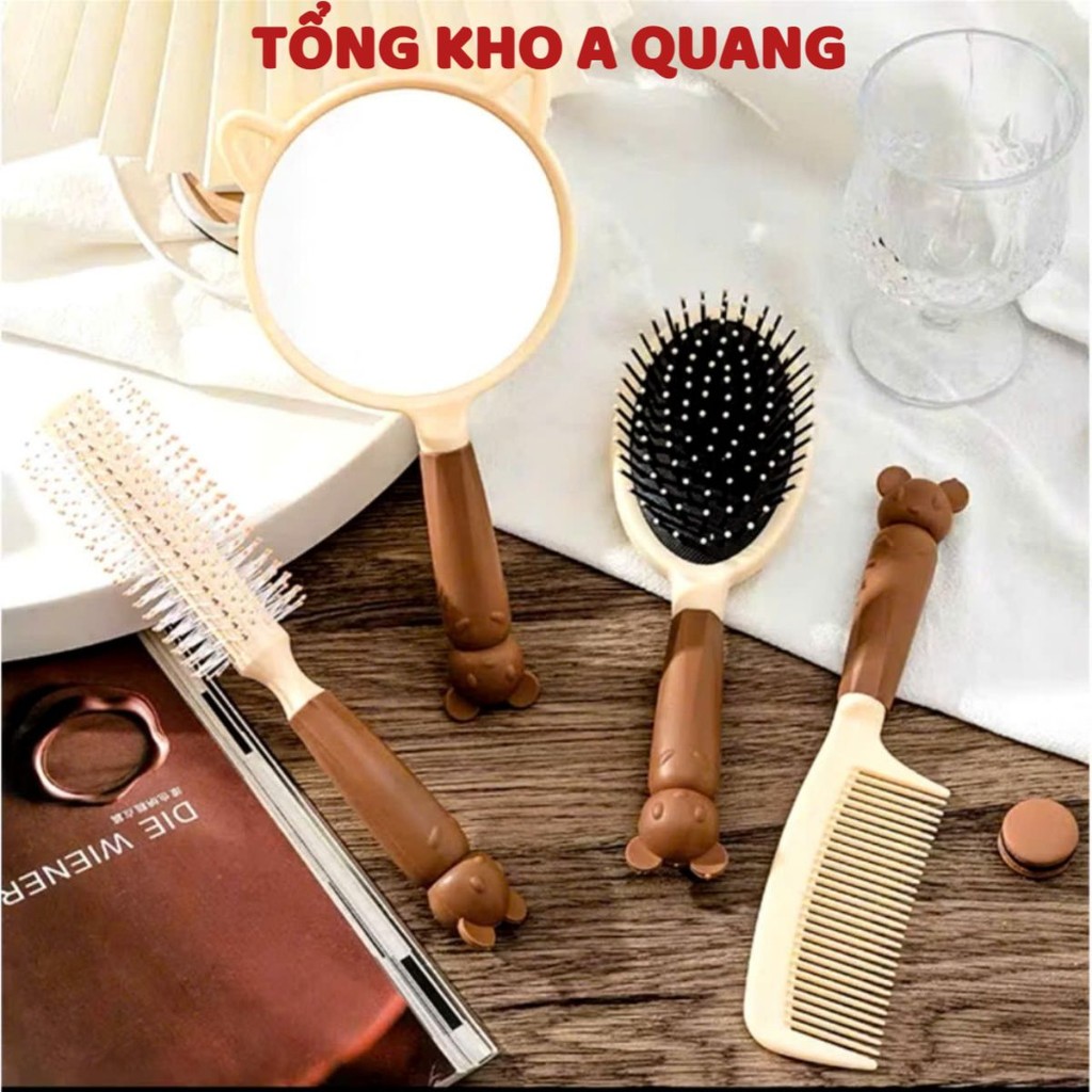 BỘ 3 LƯỢC TẠO KIỂU, Set 3 lược chải tóc gỡ rối tạo kiểu chuyên dụng chống dụng tóc cao cấp- MA: LUOCTAOKIEU