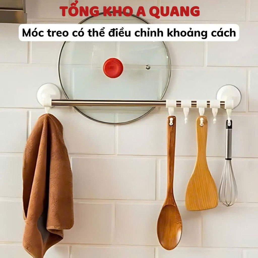 Thanh giá treo đồ mút dán tường tiện lợi, THANH TREO ĐỒ HÚT CHÂN KHÔNG - MÃ: THANHMOCTREODO069