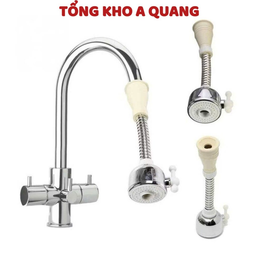 VÒI NƯỚC TĂNG ÁP - Đầu Vòi Xịt Cho Vòi Bồn Rửa Vòi Rửa Chén 2 Chế Độ Nước Xoay 360 Độ - GĂN VOI RUA