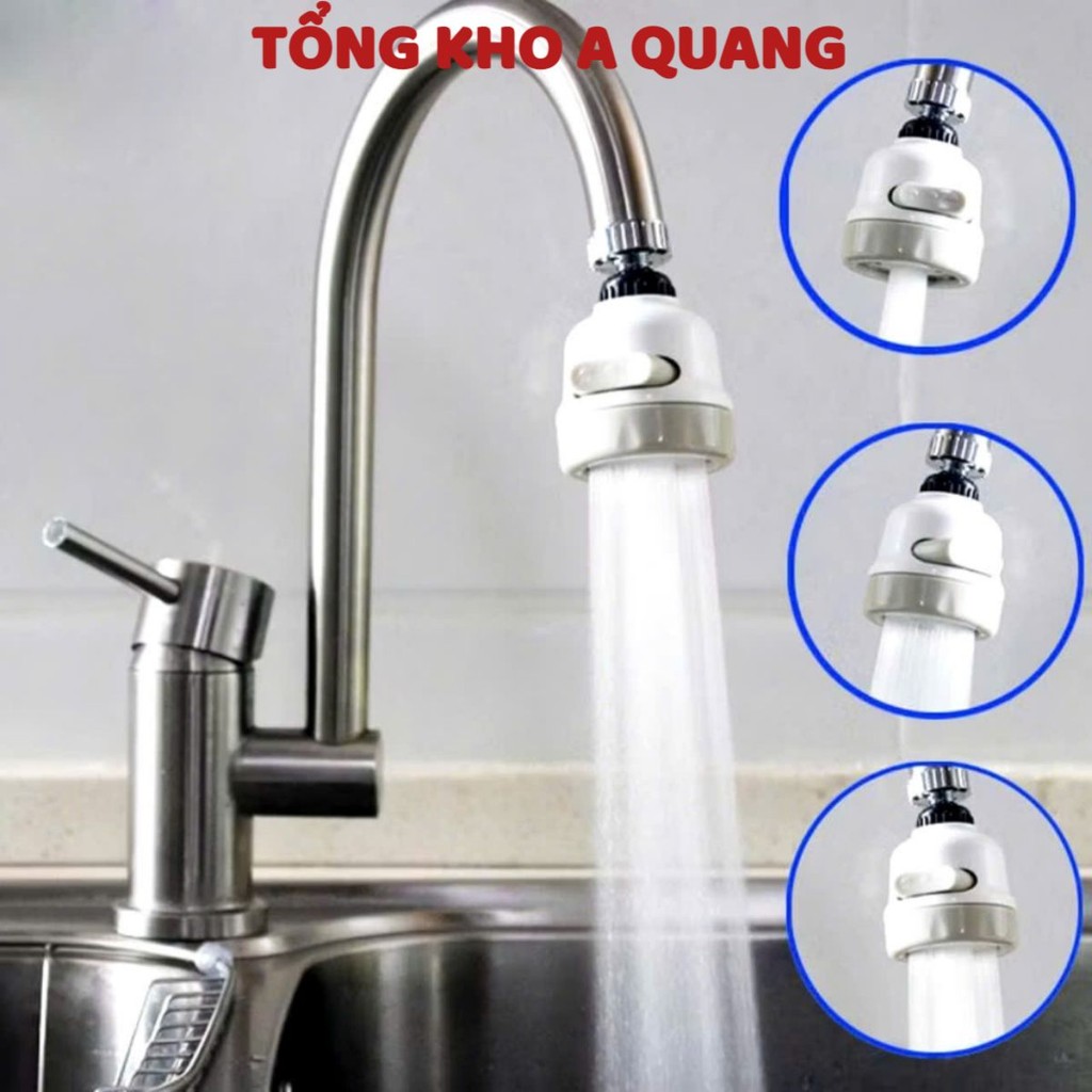 VÒI NƯỚC TĂNG ÁP, Đầu vòi rửa bát tăng áp chống bắn nước, có 2 chế độ nước xoay 360 độ - MA: DAUVOITANGAP3
