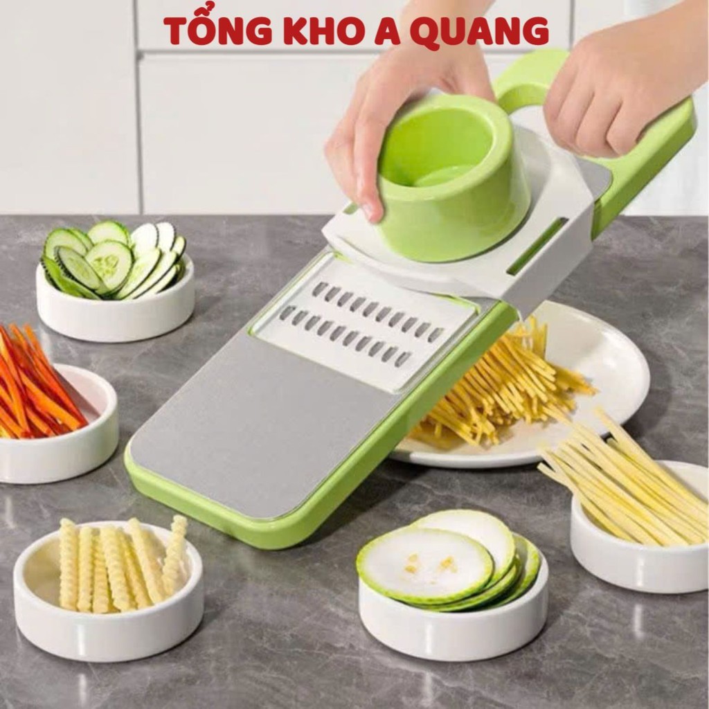 Dụng Cụ Bào Nạo Rau Củ Quả Đa Năng 6 LƯỠI DAO INOX 304, DỤNG CỤ NẠO BÀO SỢI - MÃ: NAOBAORAUCU34
