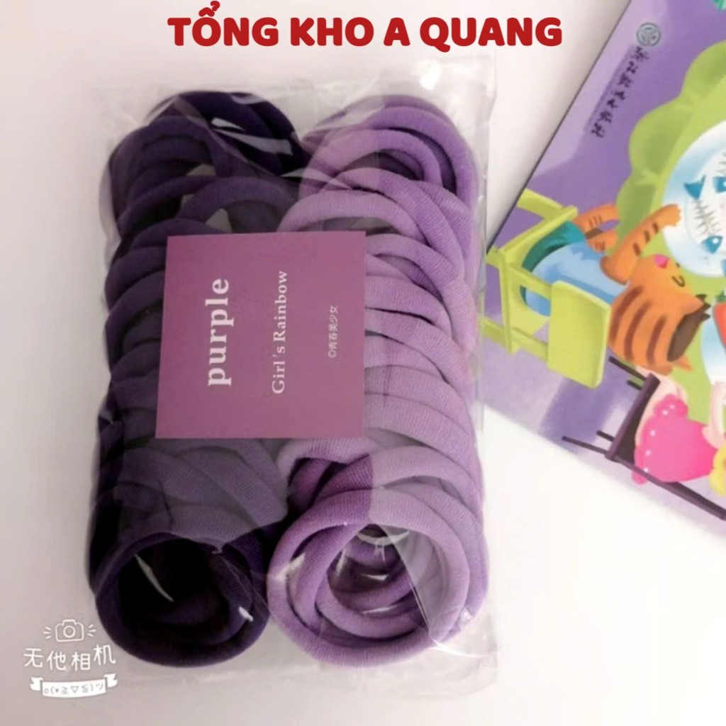 TÚI 50 DÂY BUỘC TÓC, Chun Buộc Tóc Hàn Quốc Đơn Giản Tóc Dây Nhiều Màu Sắc Khăn Vòng Buộc Tóc Liền Mạch Tóc Cao Su