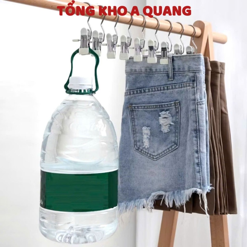 [COMBO 10] MÓC KẸP QUẦN ÁO ĐƠN, Móc kẹp đơn bằng inox treo Quần Áo, Mũ, Nón ,Tất, Vớ,Giày ,Dép