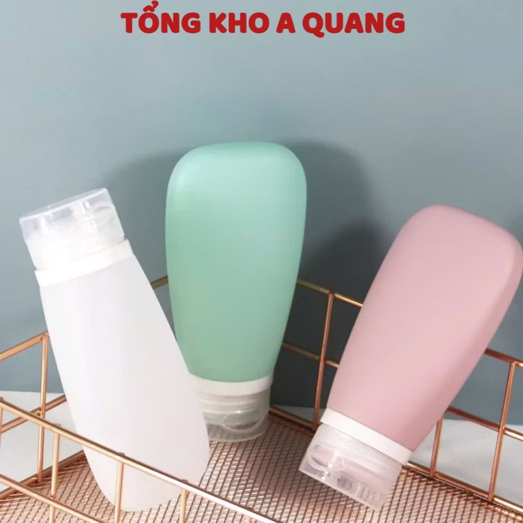BỘ 3 LỌ CHIẾT SILICON MỀM, Tuýp Silicon Chiết Mỹ Phẩm Du Lịch - Chai Lọ Chiết Đựng Dầu Gội, Sữa Rửa Mặt, Lotion-LO19