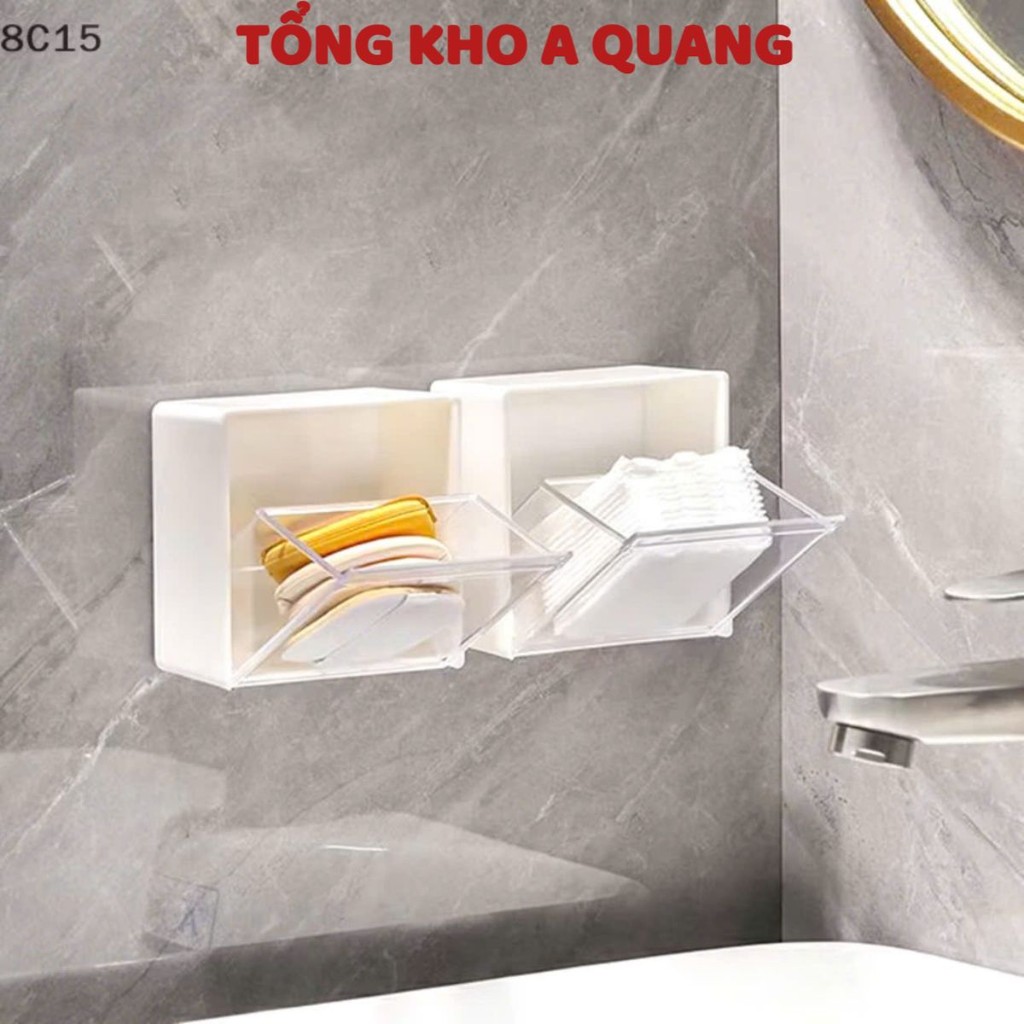 HỘP ĐỰNG ĐỒ NẮP LẬT TREO TƯỜNG, Hộp lưu trữ treo tường Hộp đựng khăn bông bằng nhựa thiết kế bằng nhựa - HOPDANTUONG48