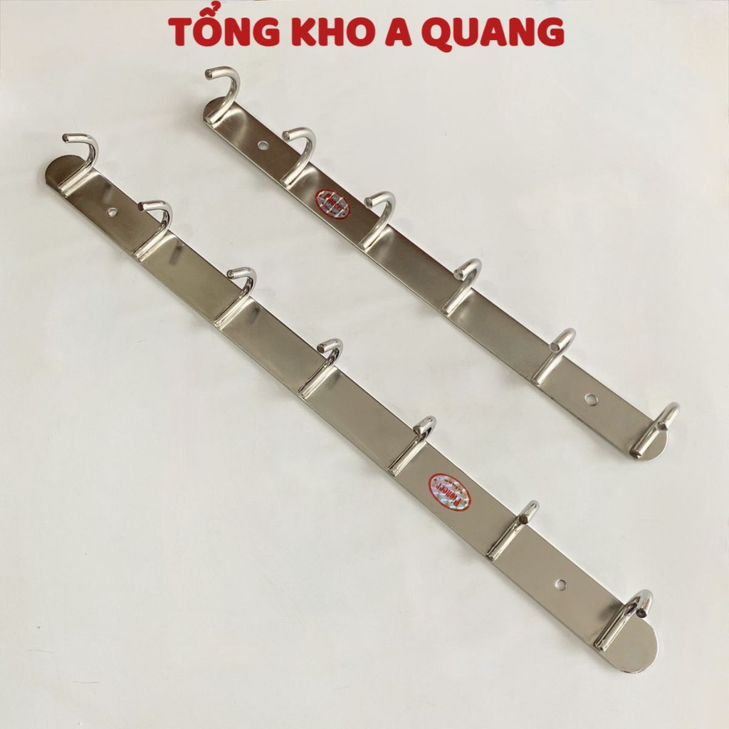 Móc Treo Tường, Móc Treo Quần Áo Inox Gắn Tường Treo Quần Áo 6 Đến 10 Mấu ( Không Gỉ Sét )