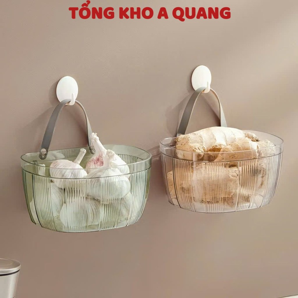 GIỎ DÁN TƯỜNG TREO ĐỰNG ĐỒ ĐA NĂNG, Giỏ Đựng Hành Gừng Tỏi Hộp Đựng Rau Củ Treo Tường - MA: GIOTREOTUONG78