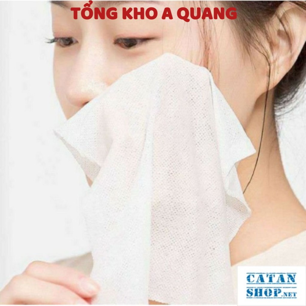 Bịch 100 Viên Khăn Giấy Nén Hình Viên Kẹo Bỏ Túi Khi Đi Du Lịch, 50 viên khăn lau mặt dạng nén dùng một lần tiện dụng