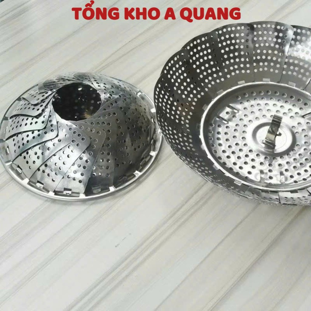 Xửng Hấp Inox Gấp Xòe Size 26, Vỉ Hấp Gấp Gọn Tiện Dụng Cho Mọi Kích Thước Nồi, Làm Đồ Xôi Và Bánh Bao