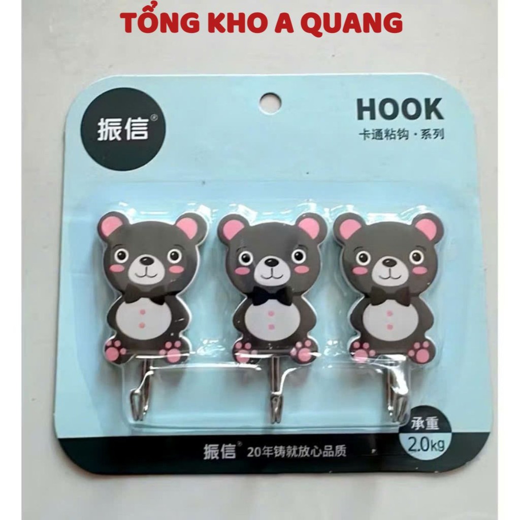 3 Móc Dán Tường Siêu Dính Đa Năng Nhiều Loại, MÓC DÁN TƯỜNG HOOK - MÃ: MOCDANTUONGTREODO3