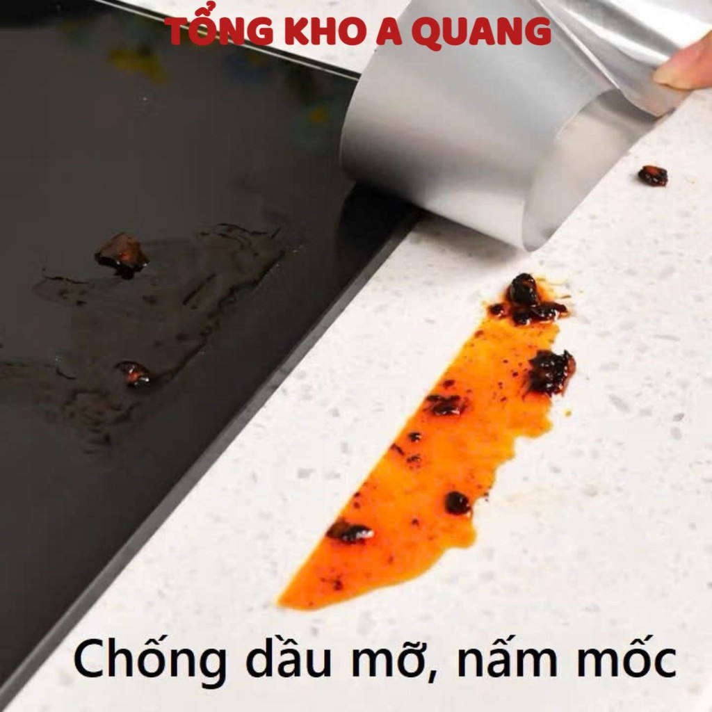 Cuộn băng keo nhôm bạc dán viền bếp chống thấm nước , BĂNG KEO DÁN BỒN BẠC: BANGKEO346