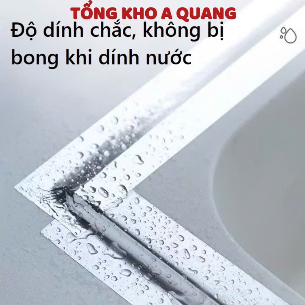 Cuộn băng keo nhôm bạc dán viền bếp chống thấm nước, BĂNG KEO DÁN BỒN BẠC - MÃ: BANGKEO214