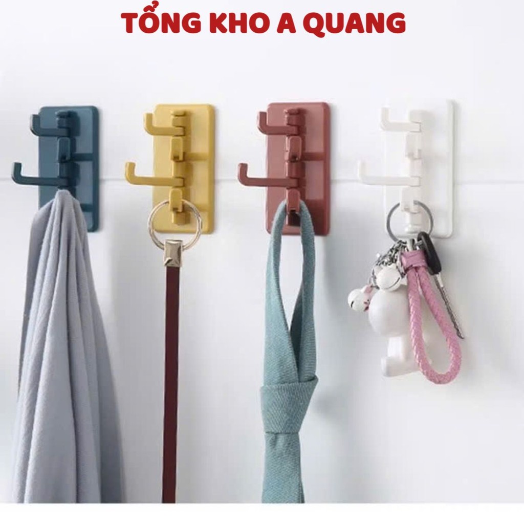 [COMBO 10] Móc Dán Tường 4 Nhánh Xoay Hình Cây Thông, MÓC TREO ĐỒ 4 NHÁNH - MÃ: MOCTREODO