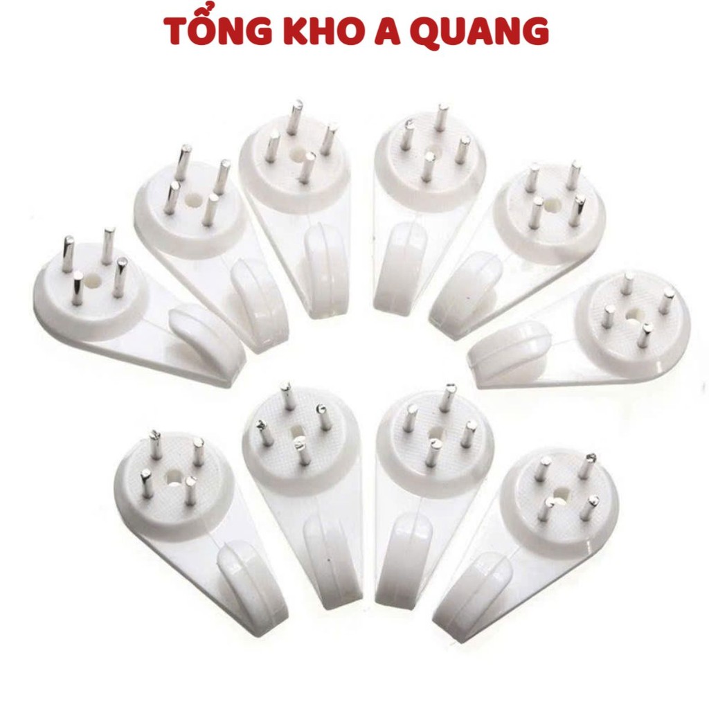 VỈ 2 MÓC ĐINH TREO TƯỜNG, Phụ Kiện Móc Treo Đồ Trong Nhà Không Cần Khoan Tường - Móc dán tường, Đinh đóng tường