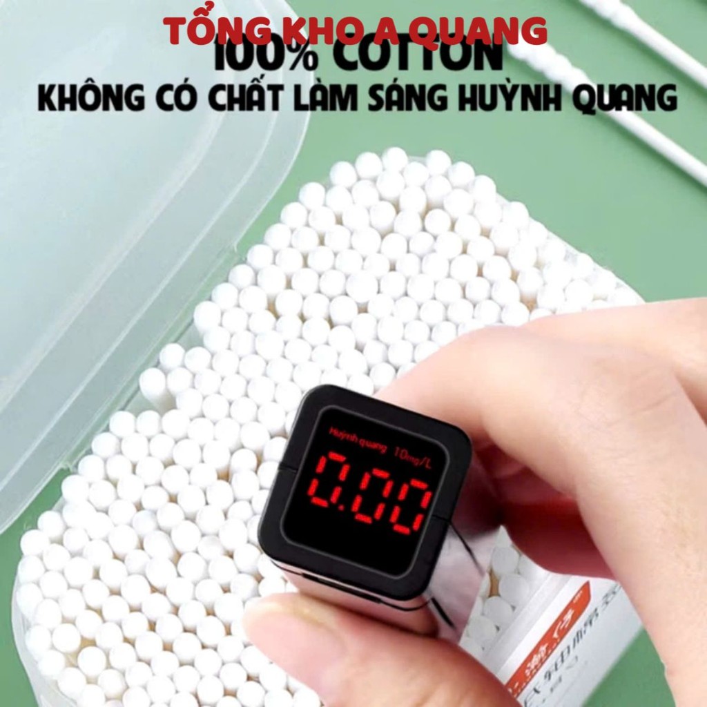 (HỘP 400) TĂM BONG CHO BÉ, Hộp 400 tăm bông ngoáy tai 2 đầu cho bé - MA: HOPTAMBONG349