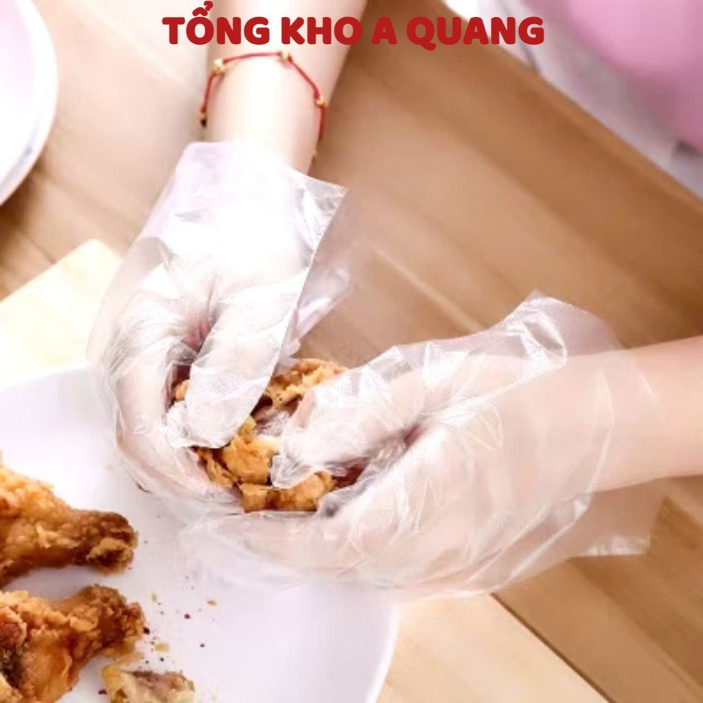 [COMBO 10] TÚI 100 GĂNG TAY DÙNG 1 LẦN, Hộp 100 Găng Tay Nilong Dùng 1 Lần Mỏng Dai Chế Biến Thực Phẩm, Vệ Sinh