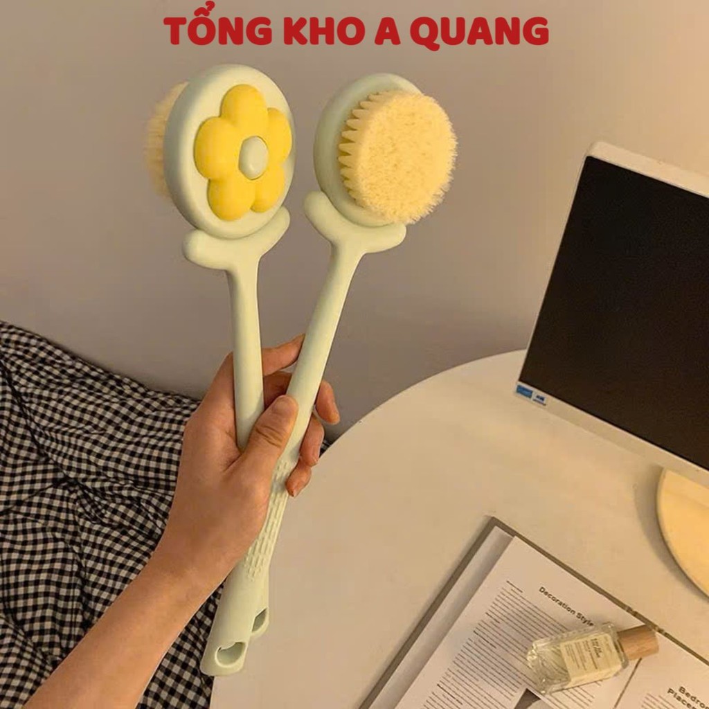 Cọ chà lưng hình bông hoa cute massage tẩy tế bào chết có tay cầm và móc treo tiện lợi, KÌ LƯNG BÔNG HOA - KYLUNG02