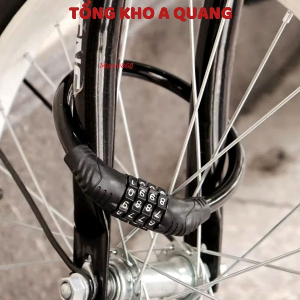 KHÓA XE ĐẠP , XE MÁY SỐ CHỐNG TRỘM, Khoá xe đạp, phụ kiện xe đạp khóa dây chống trộm loại xịn MK 4 số cao cấp khóa xe