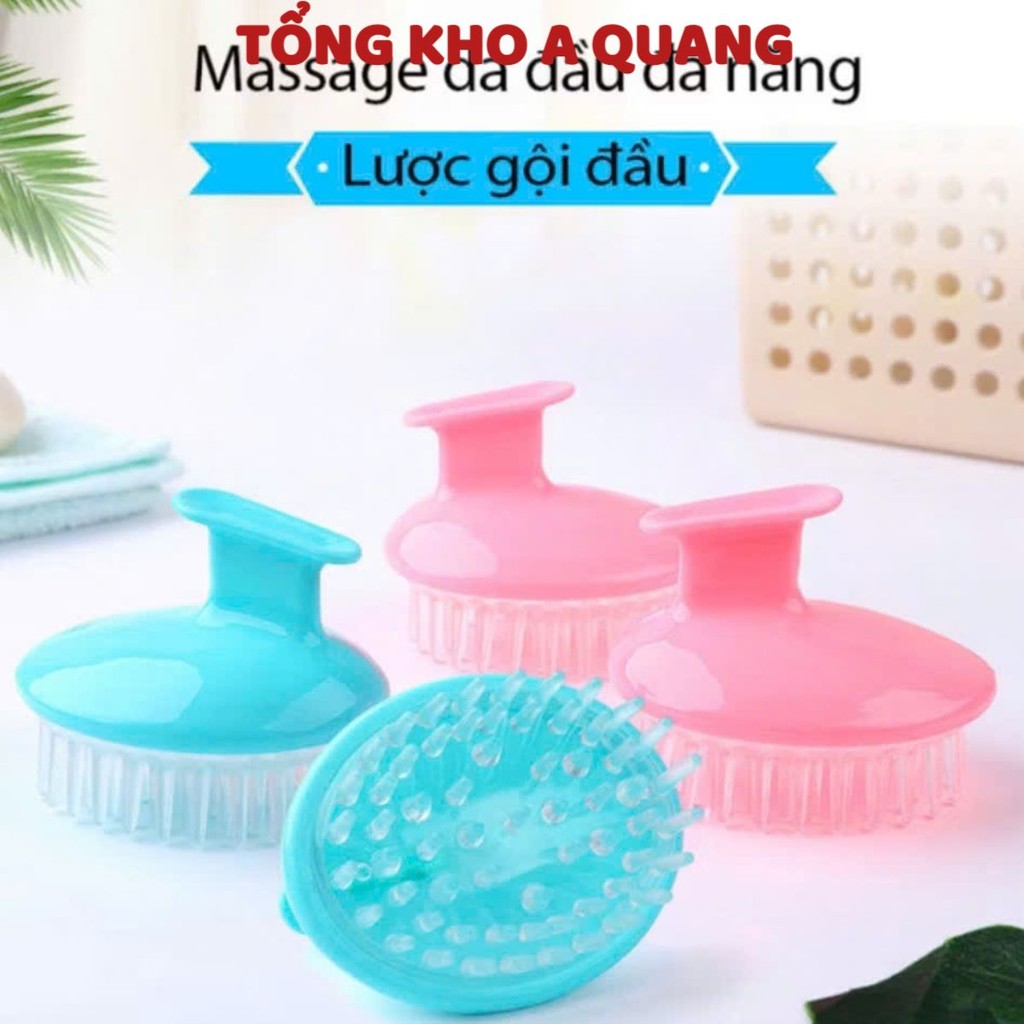 [COMBO 10] Lược gội đầu silicon, massage đầu thư giãn, làm sạch da đầu hiệu quả, LƯỢC MASSAGE - LUOCGOIDAU173