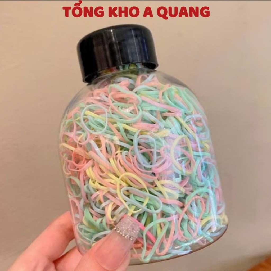 Dây nịt chun buộc tóc cho bé co giãn tốt không dây đau đầu cho bé 1 hộp 1000 chiếc - HỘP 1000 CHIẾC THUN - MÃ: THUN887