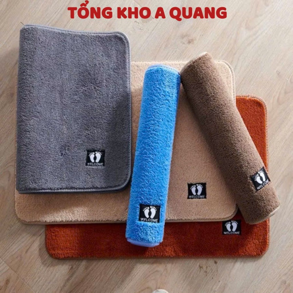 THẢM LAU CHÂN HÌNH BÀN CHÂN, Thảm lau chân, thảm chùi chân lông cừu đế cao su chống trơn trượt , Thảm siêu thấm cao cấp