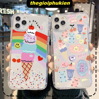 Ốp lưng iphone silicon dẻo trong Ice-cream dành cho ip 6 đến 16promax - t32