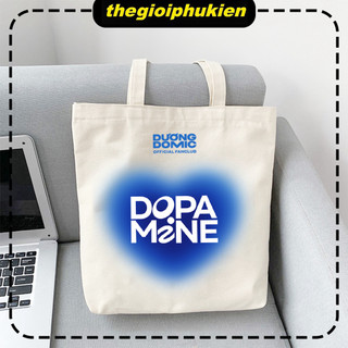 Túi tote, Túi vải bố canvas cotton Dopamine Dương Domic đeo vai thời trang hàn quốc đựng vừa A4 - tot2010