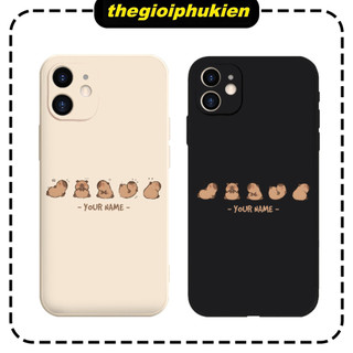 Ốp lưng iphone in tên theo yêu cầu Emotion Capybara 6/7/8/plus/x/xr/xs/11/12/13/14/15/16/pro max - yc196