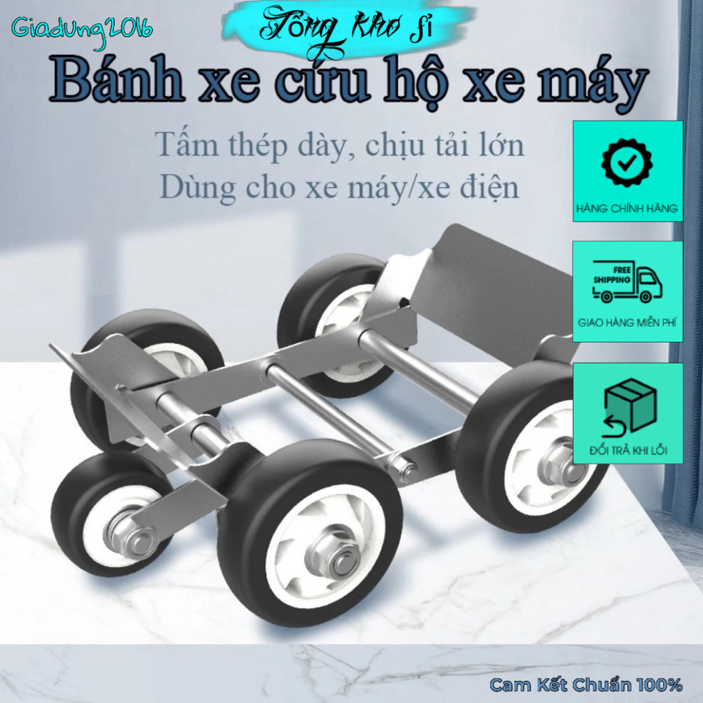 Bánh Xe Cứu Hộ Xe Máy Bánh Xe Trợ Lực Đẩy Xe Máy Thủng Xăm, Thủng Lốp, Xì Hơi, Bể Bánh ntt95
