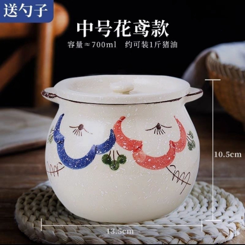 Hũ gốm đựng thực phẩm chịu nhiệt cao có nắp đậy, thố gốm sứ không chì cao cấp đựng gia vị , liễn gốm đựng mỡ