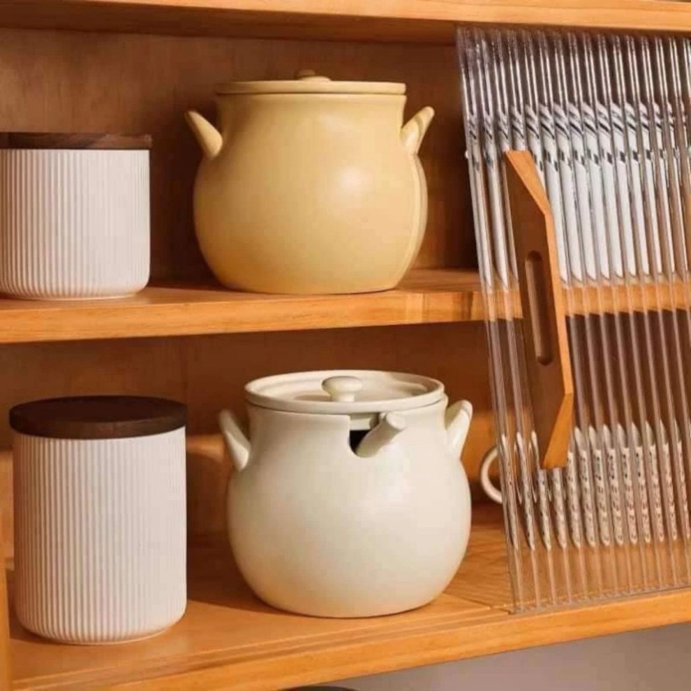 Hũ gốm đựng thực phẩm chịu nhiệt cao có nắp đậy, thố gốm sứ không chì cao cấp đựng gia vị , liễn gốm đựng mỡ