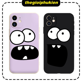 Ốp điện thoạ hoạt hình cặp đôi dễ thương ngộ nghĩnh mềm viền vuông cho iPhone 6 đến 16promax- e6575,q2164
