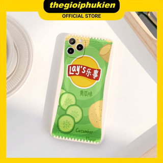 Ốp iphone - Ốp lưng iphone cạnh vuông bảo vệ camera lay snack vỏ kẹo nền bóng dành cho ip 6 đến 16promax - tr448