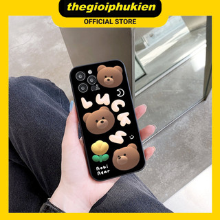 Ốp iphone - Ốp lưng iphone cạnh vuông bảo vệ camera Bobi bear dành cho ip 6 đến 16promax - ng301