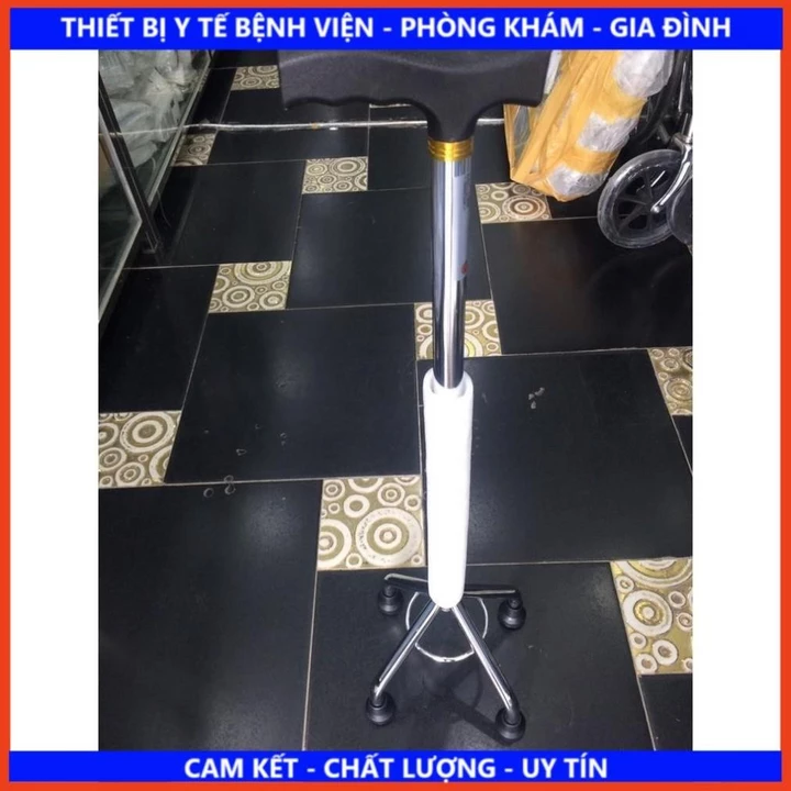 Gậy chống 4 chân, gậy batoong chính hãng Lucass, chân chống trượt HÀNG CTY.