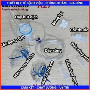 HÀNG CHÍNH HÃNG - Máy xông hút 4 in 1 Lucass A27 (xông mũi, xông họng, hút mũi, hút mụn) HÀNG CTY.