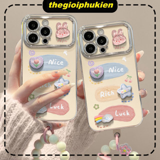 Ốp lưng iphone khung camera mạ kim Thỏ hoa đáng yêu dành cho ip 6/7/8/plus/x/xr/xs/11/12/13/14/15/pro max - xx2221