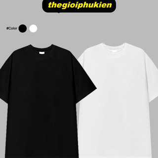 Áo Thun Unisex Nam Nữ Tay Lỡ Form Rộng Oversize Màu Trơn Basic, Áo Phông Cotton Cao Cấp Mềm Mát - oa/ob196