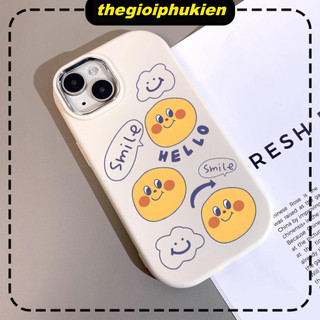 Ốp lưng iphone mềm chống sốc camera mạ kim Hello smile dành cho ip 6/7/8/plus/x/xr/xs/11/12/13/14/15/pro max - gb2032