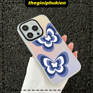 Ốp Lưng Iphone Mặt Nhám Đổi Màu Gradient Butterfly Dành Cho iP 6/7/8/plus/x/xr/xs/11/12/13/14/15/16/pro max - dm2007