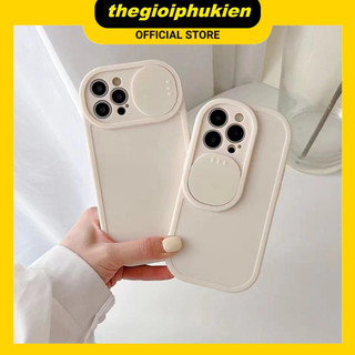 Ốp lưng iphone nắp trượt tròn màu trơn 6/6s/7/8/x/xr/xs/11/12/13/14/pro/max/plus/promax - sc196